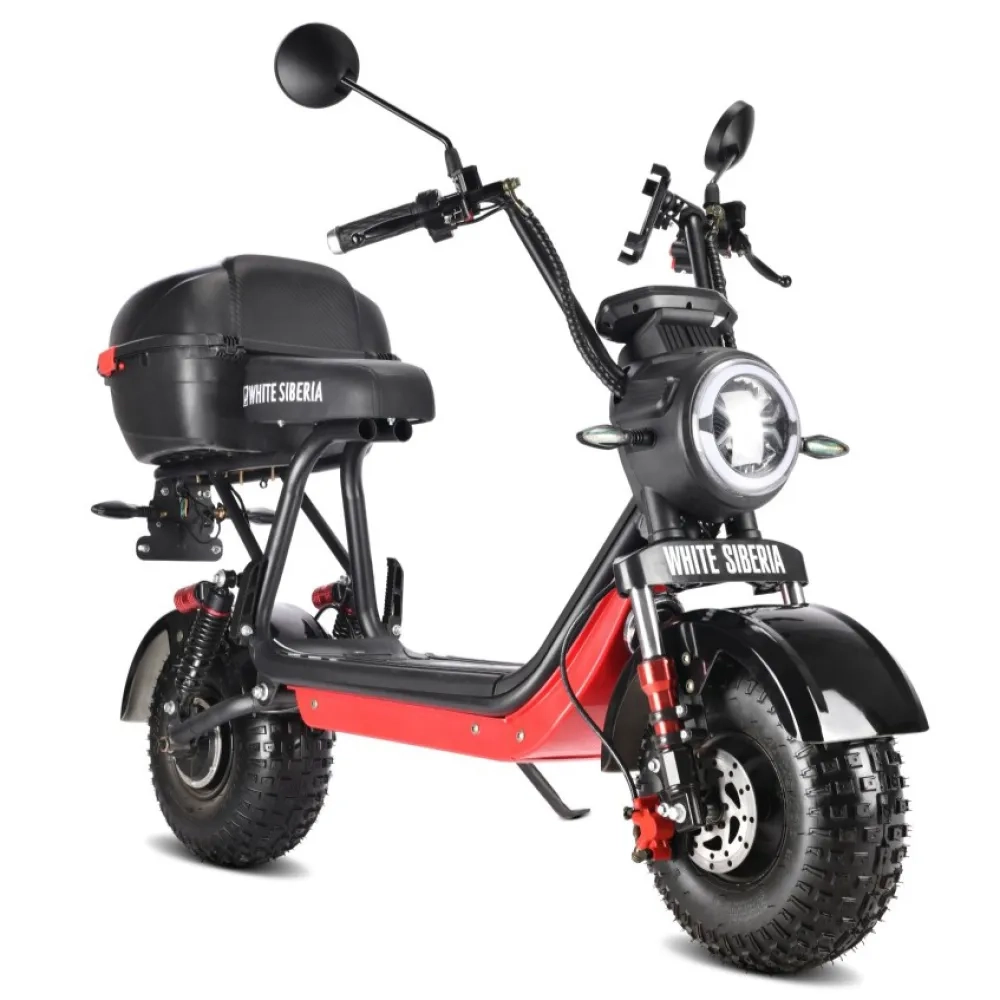 Электроскутер CityCoco WHITE SIBERIA MINI R 2.0 1200W (2022) BLACK