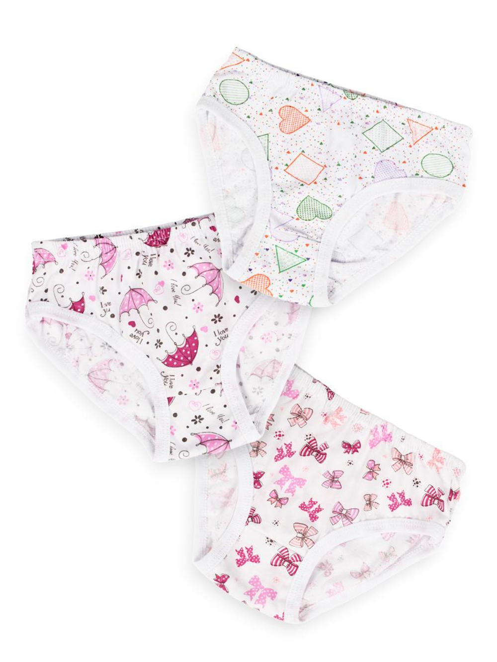 Набор трусов для девочки (3шт), р.р. 34, цветные, (Аmoteks)