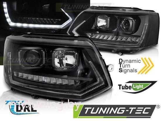 Передние фары Tru DRL для Volkswagen T5 (10-15) динамические черные