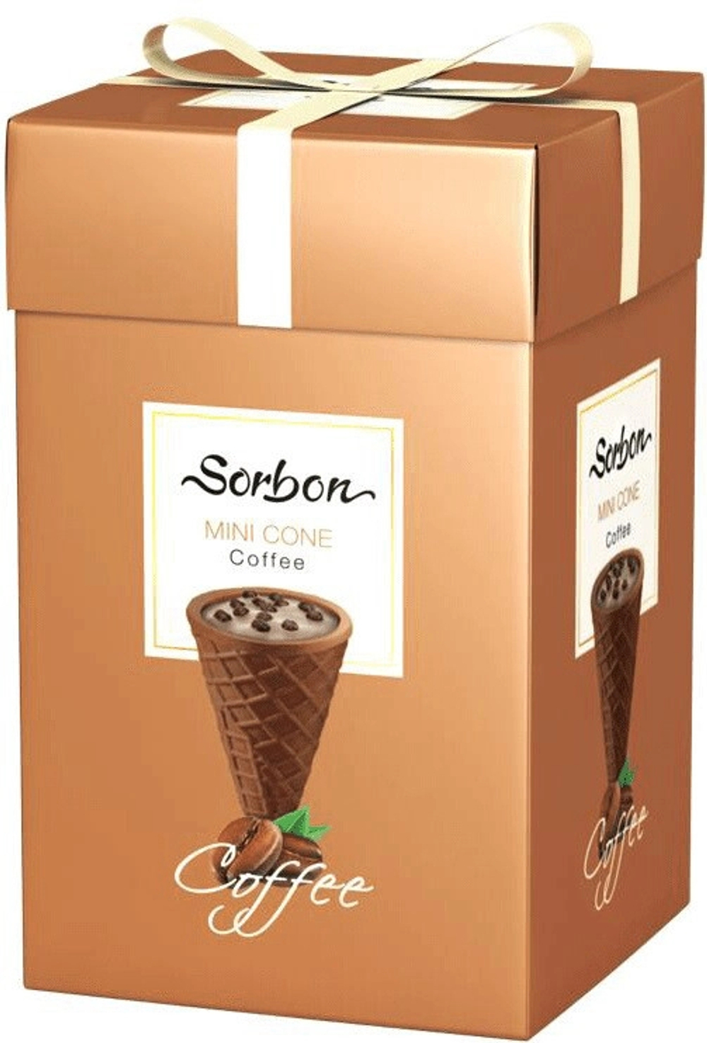 Мини-рожок хрустящий Сорбон Кофе и воздушные зерна / Sorbon Mini Cone Coffee 200г