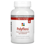 D'adamo, Polyflora, пробиотическая формула, разработанная для группы крови O, 120 вегетарианских капсул