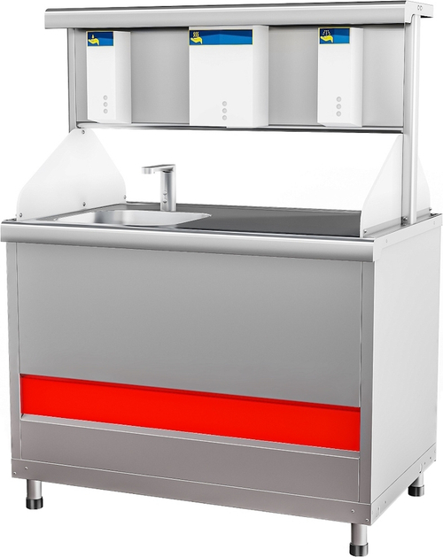 Прилавок-витрина для дезинфекции рук ПВДР-70КМ