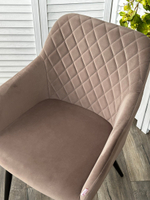 Стул М-City DISAUR Бренди (Brandy) 505-5 Тауп, Велюр "Беспальчиковый", Черный каркас