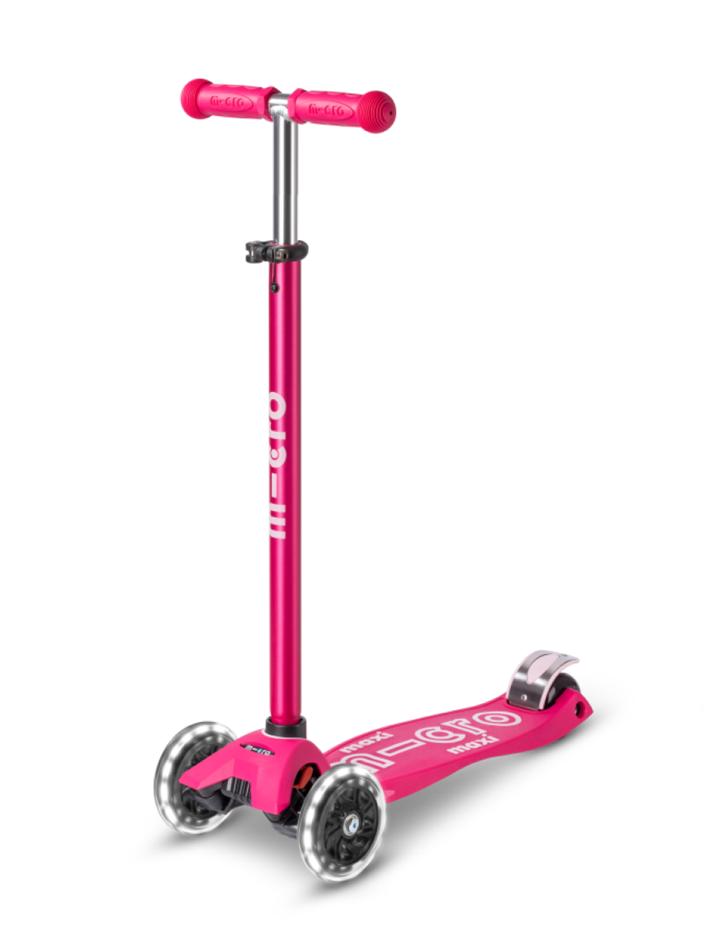 Самокат Maxi Micro Deluxe Розовый LED Дисконт
