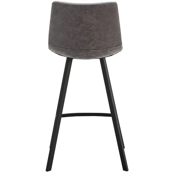 Полубарный стул Netro 66 см, серый на черных металлических ножках | Купить в Hallberg.ru