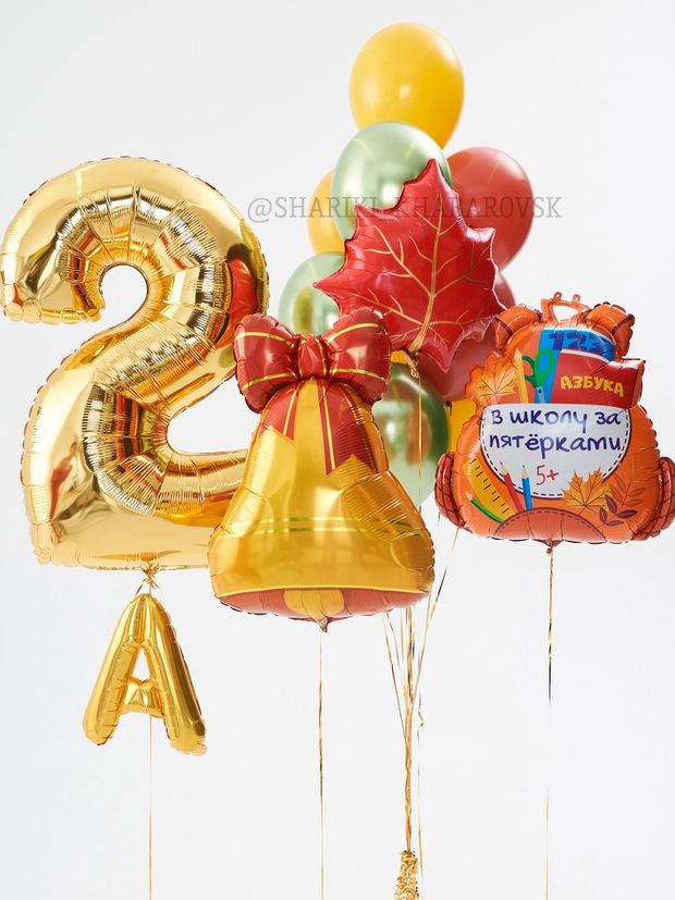 Воздушные шары на 1 сентября «Во 2А класс» №1/73