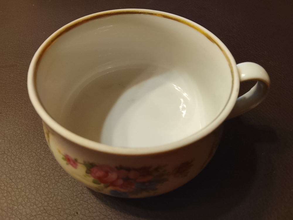 Чашка кофейная винтажная фарфор Дулево перламутр 1998 год