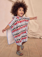 Пончо махровое пляжное для мальчика Next AG2-969, Голубой, Красный