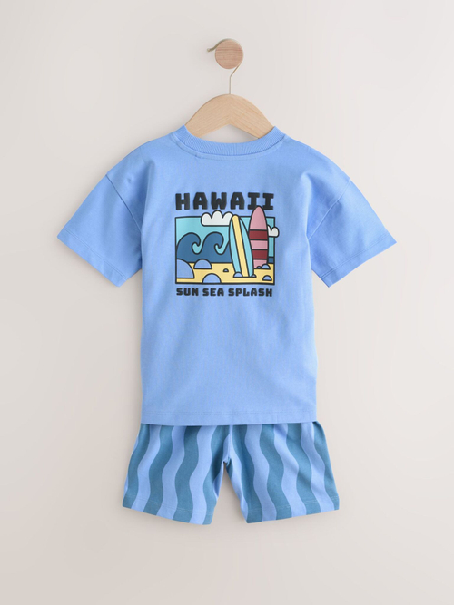 Футболка и шорты в комплекте для мальчика Next AJ4-848, Синий