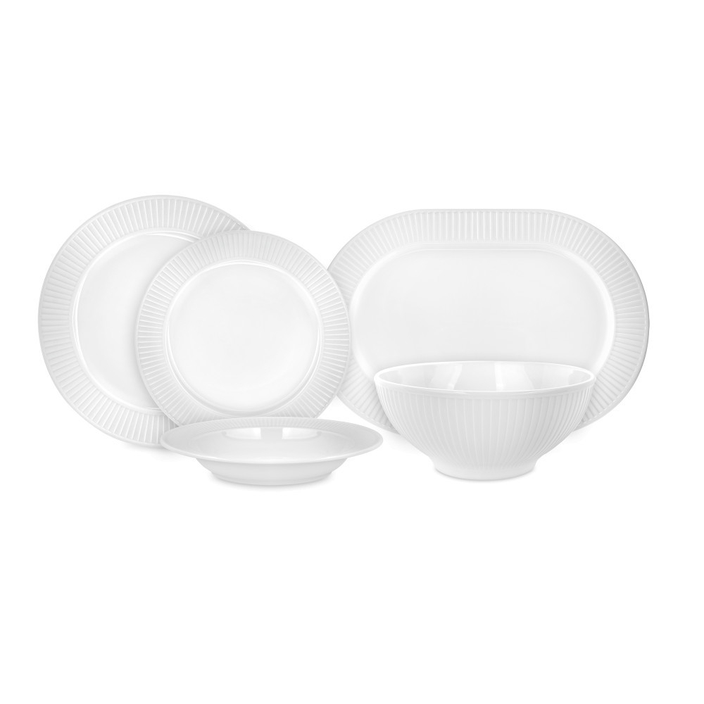 Сервиз обеденный на 6 персон 21 предмет Pillivuyt Plisse-Toulouse