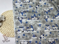 Футер 2-нитка НАЧЕС ГНОМЫ синие