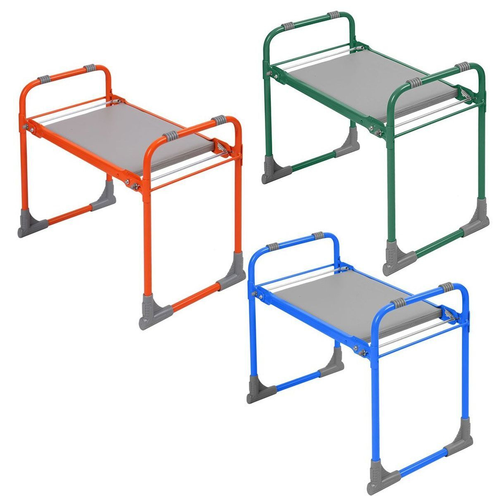 Скамейка садовая 56х30х42.5 см, с мягким сиденьем, в ассортименте, Nika, СКМ