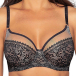 Бюстгальтер на косточках с мягкой чашкой +size Cold Espresso (Размер: 105D) (Цвет: коричневый)