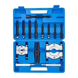Набор съемников комбинированный 14пр. (сегментного типа: 30-50, 50-75мм, двухлапый: 120мм), в кейсе Forsage F-66611