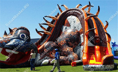 Коммерческий надувной батут "Мега - дракон"