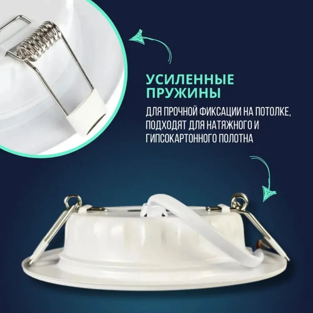 Панель светодиод круглая RLP-VC 9Вт 4000К 630Лм 118мм 230В IP40 белая IN HOME