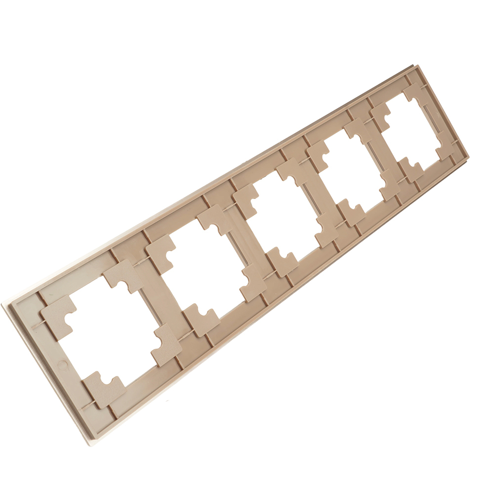 Рамка 5-местная, металл, STEKKER, MFR00-7005-02, серия Катрин, шампань 50026