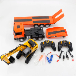 Радиоуправляемый экскаватор и грузовик HUI NA TOYS масштаб 1:24 2.4G , HN1319