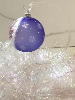 Елочный шар Снегири 7.5 см