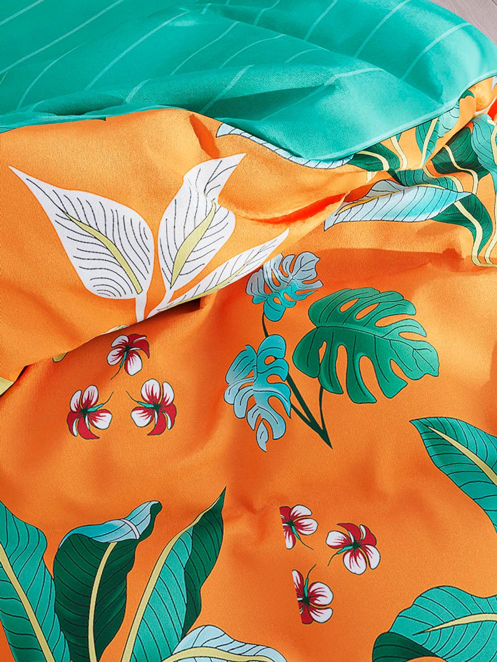 Пододеяльник поплин Сказка "Тропики/Тропики (компаньон)" евро на молнии 200x215 см