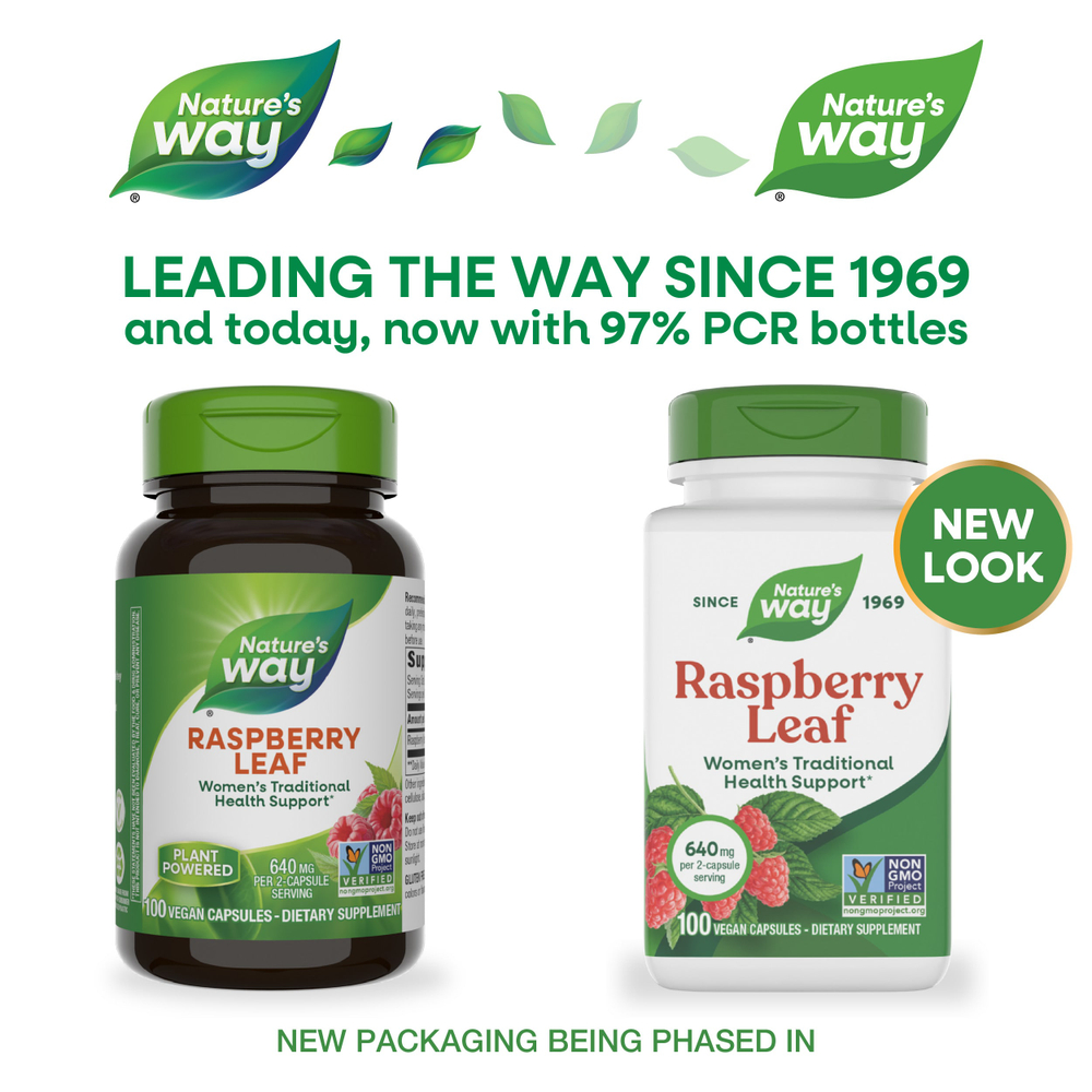 Nature's Way, лист малины, 100 веганских капсул (320 мг в 1 капсуле)