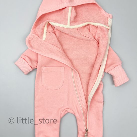 Комбинезон из футера "Simple" Персик