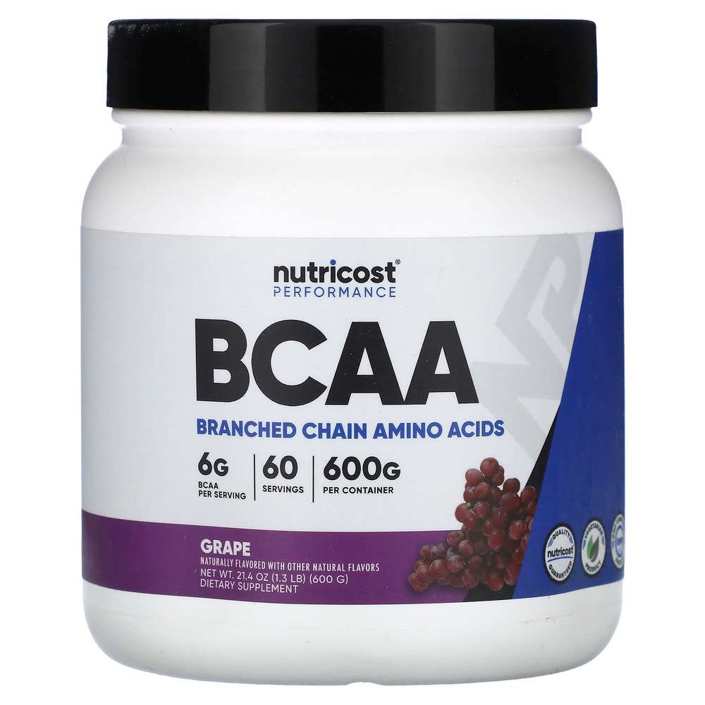 Nutricost, Performance, BCAA, со вкусом винограда, 600 г (1,3 фунта)