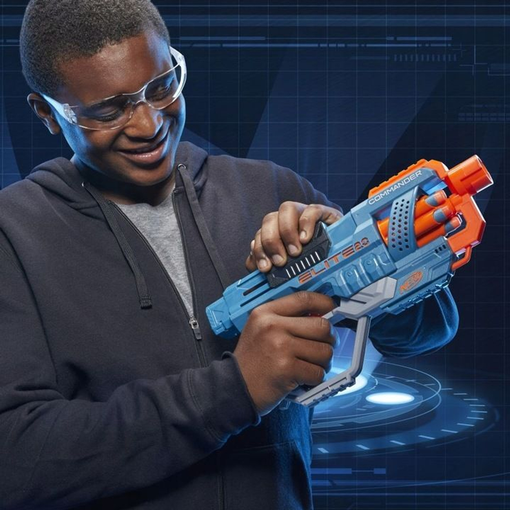 Игрушечное оружие HASBRO Nerf Elite 2.0 Commander RD-6 - Бластер Нерф Элит  2.0 Командер - Нерф E9485 купить в Москве | Доставка по России.