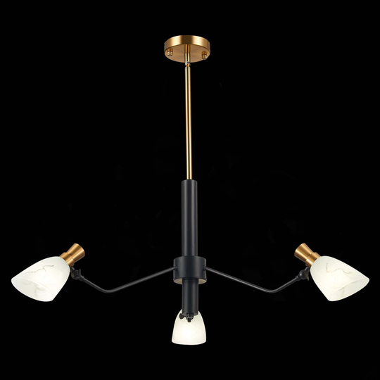 SLE205403-03 Светильник подвесной Черный, Латунь/Белый E14 3*60W