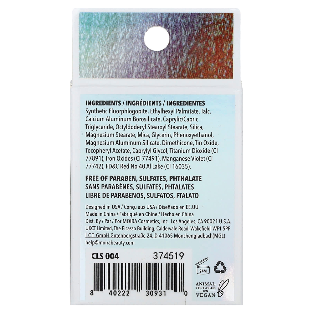 Moira Beauty, Chroma Light, тени для век, оттенок 04 Summer Dream, 1,4 г (0,05 унции)