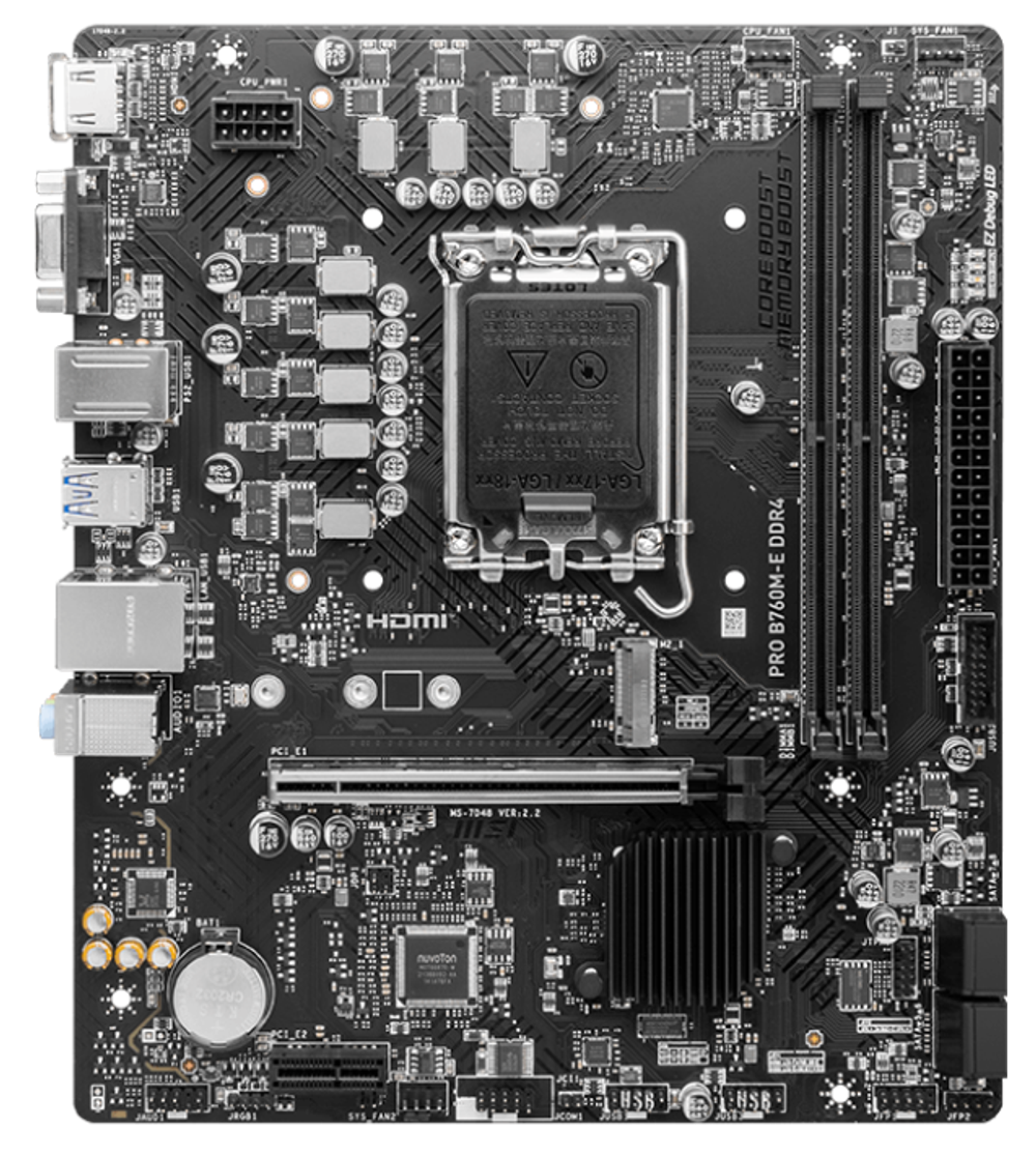 Материнская плата mATX MSI PRO B760M-E DDR4