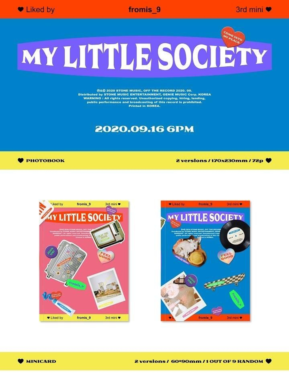 Альбом Fromis_9 - My Little Society 3rd Mini Album 2 Version SET