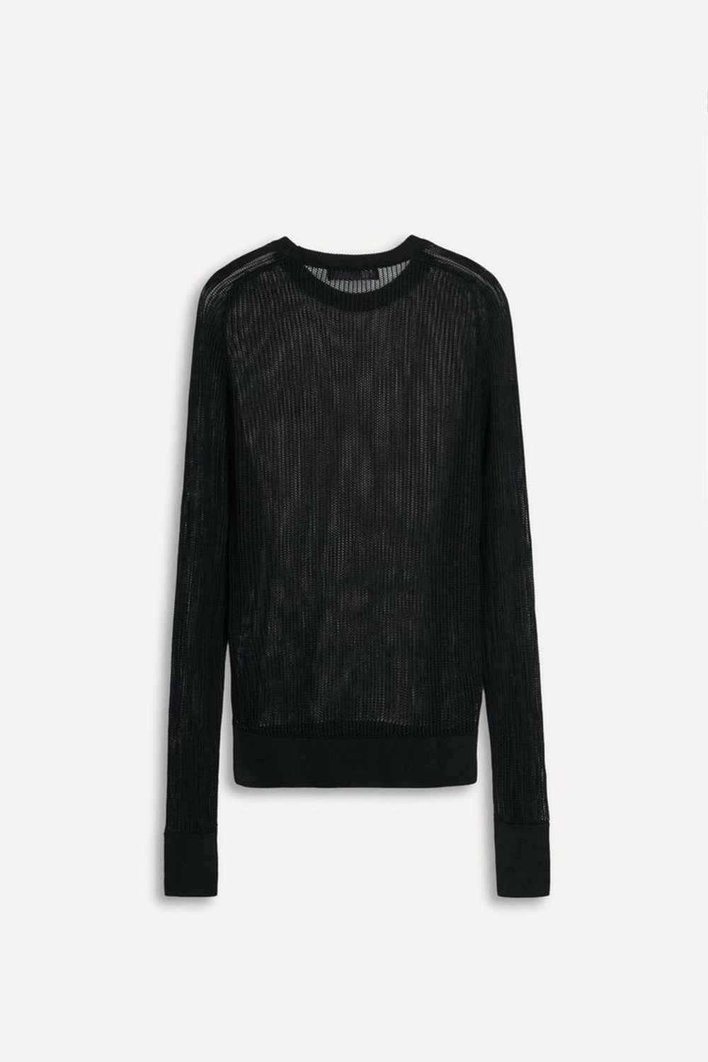 ZARA СВИТЕР ИЗ АЖУРНОГО ТРИКОТАЖА — 50TH ANNIVERSARY, ЧЕРНЫЙ