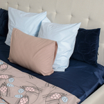 Пододеяльник из перкаля пудрового цвета с принтом Хвойное утро russian north, 150х200 см