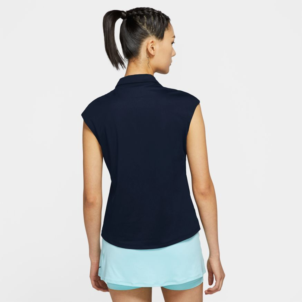 Женское поло Nike Court Dri-Fit Victory Polo W - obsidian/white