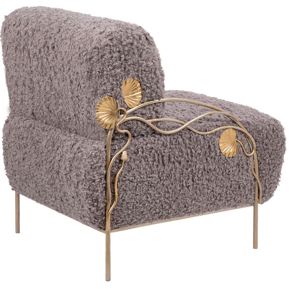 Кресло Нимфея Серый Айвори