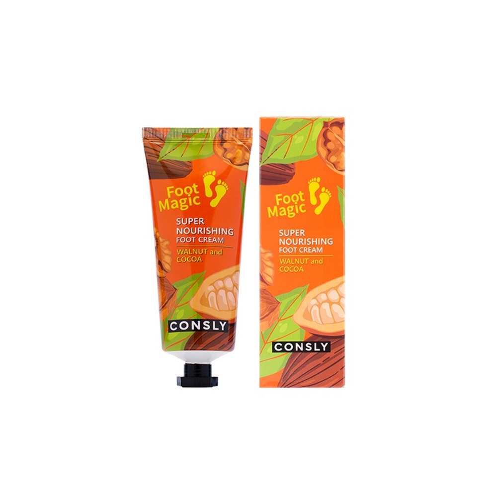Consly Крем для ног суперпитательный – Super nourishing foot cream walnut and cocoa, 100мл