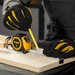 Рулетка 5м х 25мм, обрезиненный корпус, автоматическая фиксация Denzel