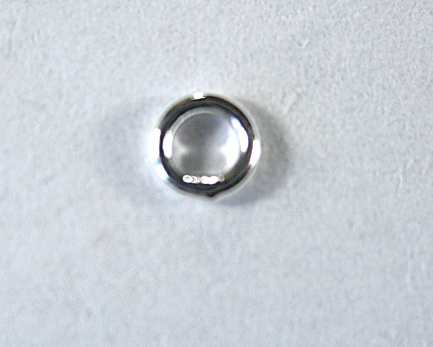 Кольцо неразъемное, 4x0,8 мм, посеребренное, 5 шт.