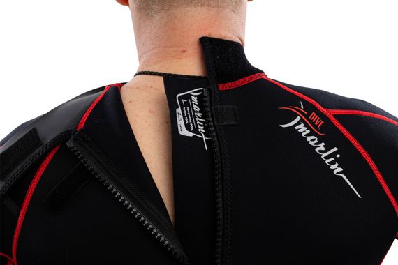 Гидрокостюм Marlin Malibu Shorty Man черно-красный 2,5 мм