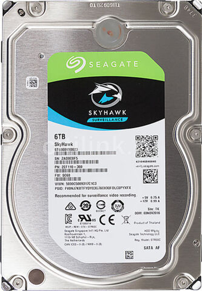 Жесткий диск 6 Tb Seagate ST6000VX0023 Video Skyhawk (7200rpm) 256Mb 3.5"