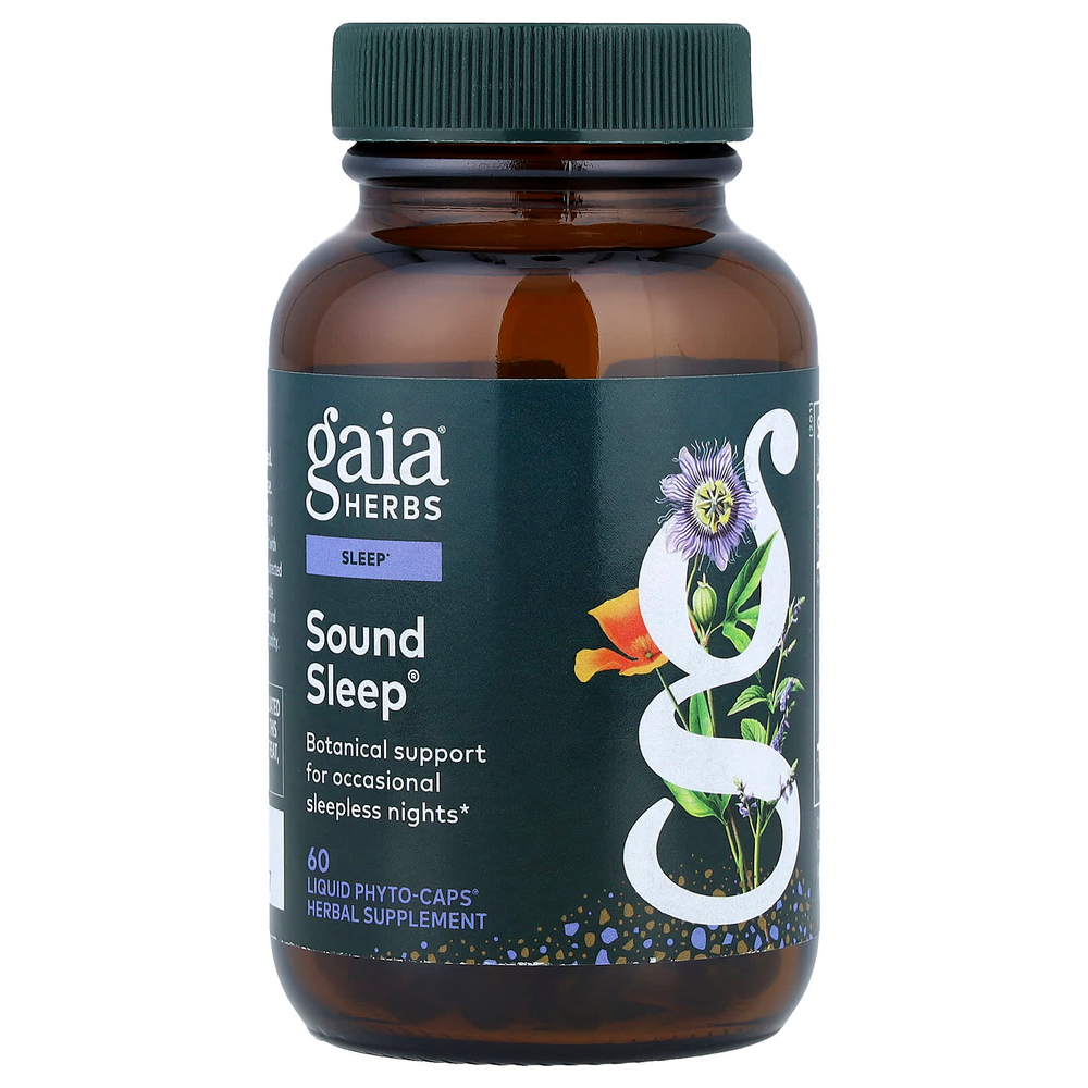 Gaia Herbs, Natural Sleep®, 60 капсул Phyto-Caps® с жидкостью