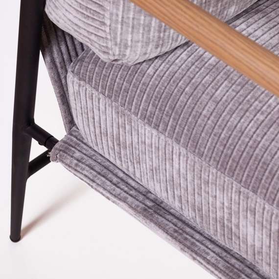 Кресло Laura, серый вельвет