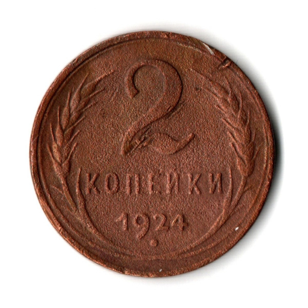 2 копейки 1924 гладкий гурт VF (3)