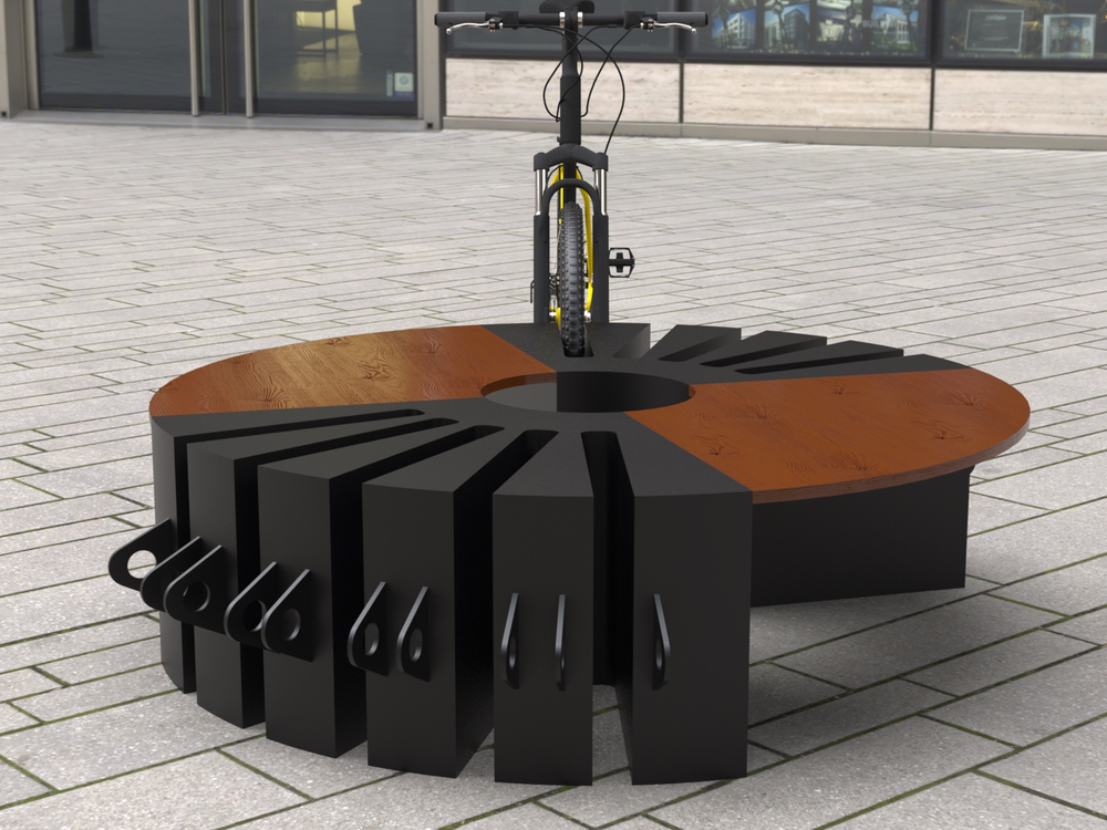 Велопарковка-скамейка Round-B