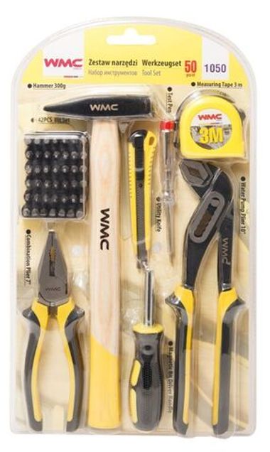 Набор шарнирно-губцевого инструмента 50пр. WMC TOOLS WMC-1050