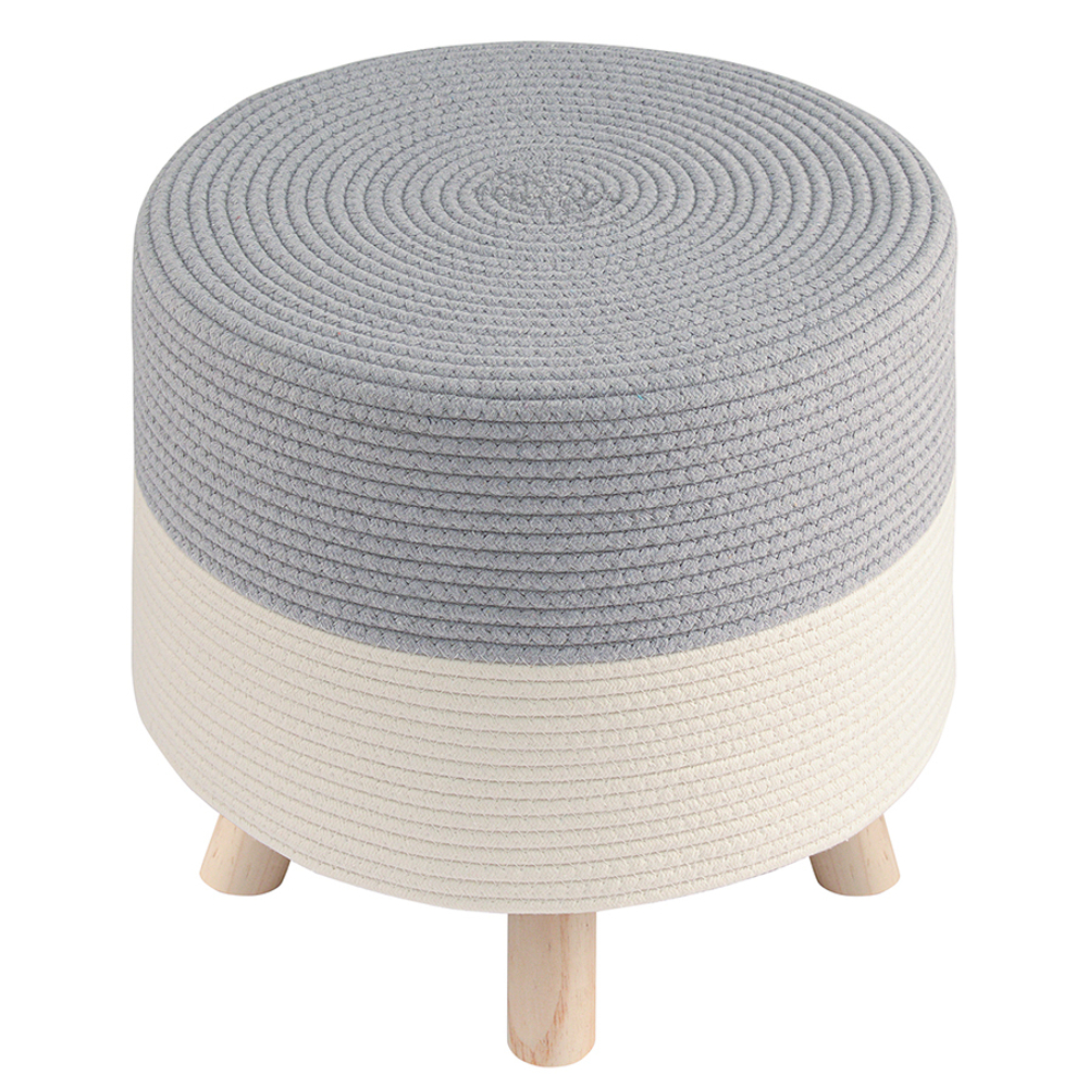 Пуф 40х40см Bergenson Bjorn Devy бежевый/серый