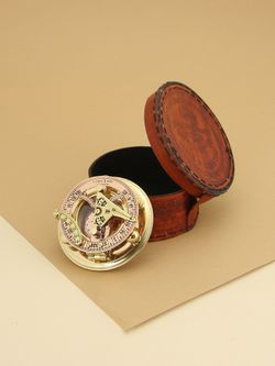 Nautical Морской компас в кожаном футляре