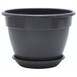 Горшок Антик, D17, 1,6 л, антрацит с поддоном