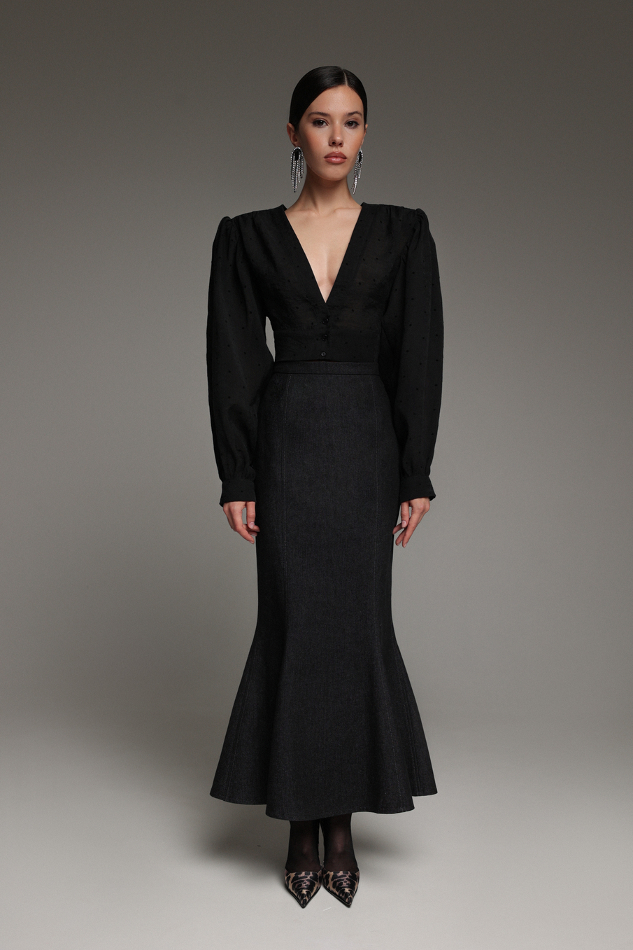 Блуза на пуговицах